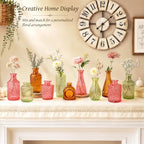 TBWIND 12 Pcs Colorful Glass Bud Vase Set - Image 5