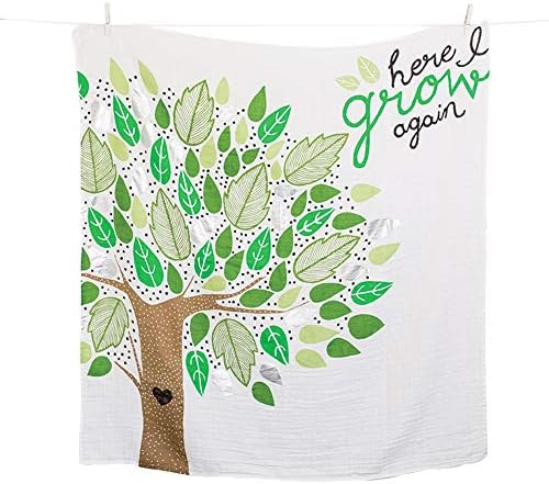 Lulujo Baby’s First Year Milestone Blanket and Card Set | 40in x 40in (Here I Grow Again) - Image 2