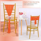 60 PCS Orange Cheesecloth Chair Sashes, 16 x 70 inch Cheesecloth Sashes Rustic Chair Decorative Bows Designed ChairCover for Wedding Banquet Party Aisle Home Kitchen Decoration - Image 6