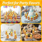 50 Pack 2 oz Honey Bear Bottles with Gold Bee Pendants & Thank You Cards - Mini Plastic Bear Jars with Lids, Leak-Proof Empty Containers for Honey, Jam, Baby Shower, Wedding Favors - Image 4