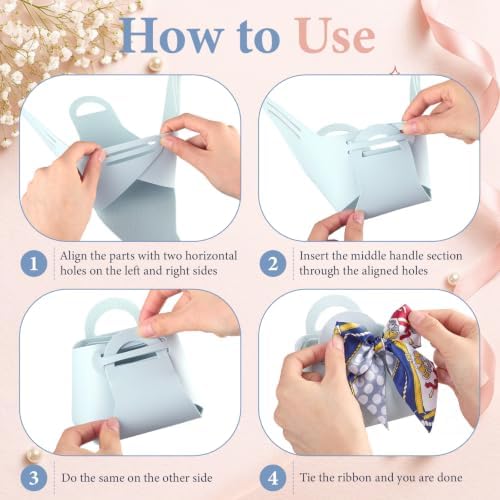 Kacctyen 50 Pack Mini Leather Purse Gift Bags PU Wedding,Fresh Color - Image 3