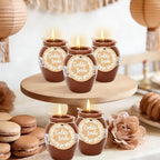 FYSUIMU 12 Sets Cielito Lindo Candles Mexican Terracotta Flower Clay Pottery Jar Candles with Paper Tags for Fiesta Cinco De Mayo Birthday Baby Shower Wedding Party Decoration - Image 5