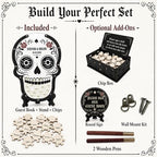 Wedding Guest Book Alternative, Personalized Gothic Skull Drop Box - Image 5