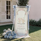 Custom Name Baby Shower Fabric Welcome Sign #5 - Image 4