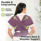 KeaBabies Baby Wrap Carrier, All in 1 Original Baby Carrier (Dark Mauve) - Image 5