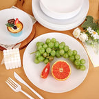 EjonirInjonir 150pcs Heavy-Duty White Plastic Plates for Party Serves 30 - Image 6
