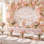 40 Guests Boho Girl Baby Shower Plates and Napkins, Clothesline Party Set - Image 6