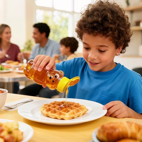 36 Pcs Honey Bear Bottle, 8oz Plastic Honey Squeeze Bottle Honeybear - Image 6
