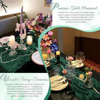 Emerald Green Boho Cheesecloth Table Runner 12 Pack 17x108 Inch Sheer Gauze - Image 6