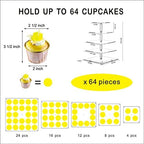 Cupcake Stand, Elegant Cupcake Holder with Brighter Yellow LED String Light, Clear 5-Tier Square Acrylic Cupcake Tower for Wedding, Birthday, Baby Shower, Party (Yellow light) - Image 6