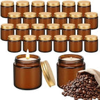 24 Pcs 4 Oz Mini Soy Wax Candles, Coffee Scented Aromatherapy Candles Bulk Set, Stress Relief Relaxation Candle, Ideal for Wedding Birthday Party Favors, Gifts and Home Decor by Trxvxo