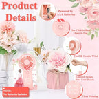 25Pcs Pink Quinceanera Mini Handheld Fans Sweet 15 Birthday Party Favors - Image 4