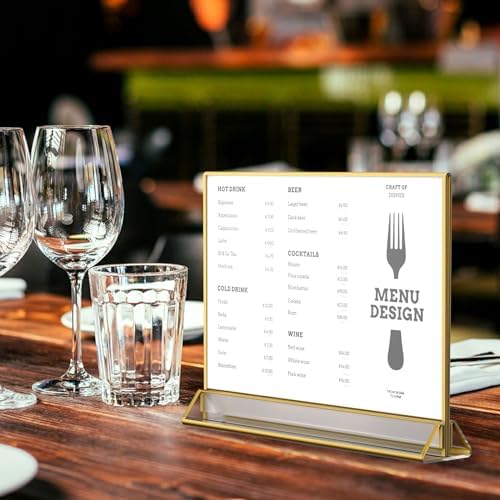 NIUBEE 8.5x11 Acrylic Sign Holder,Picture Frame,Wedding Table Numbers,6pack - Image 6