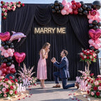 40ft x 15ft Black Wrinkle Free Backdrop Curtains for Wedding Party Backdrops Curtain Drapes Fabric Decorations Photo Back Drop Cloth for Baby Shower Photography Stage Reception - Image 3