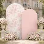 Tegeme 2 Set Pink Floral Arch Cover 7.2ft 6.6ft Stretchy Party Backdrop - Image 5