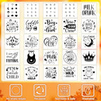 Panitay 100 Pcs White Baby Bodysuits Bibs Kit 25 Guests, Pumpkin - Image 7