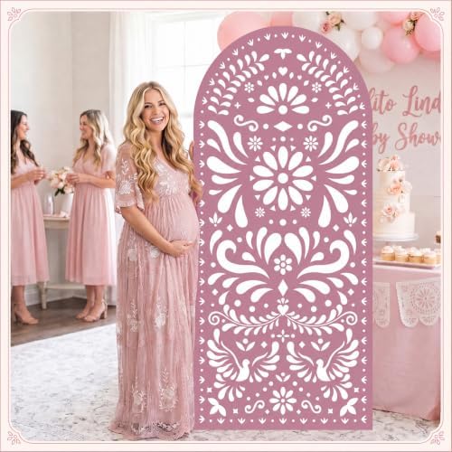 Gerrii 6 ft Cielito Lindo Arch Backdrop, All-in-one Stand up, Pink - Image 5