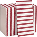 100 Pack Striped Linen-feel Napkins Bulk Striped, Burgundy by Janlaugh
