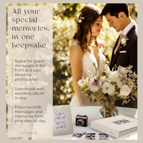 Premium Scrapbook Album with Window and Writing Space – 60 Pages holds 200 Photos of Different Sizes – Wedding, Baby, Travel & Family Memories – 11.4" x 8.6" - Oat - Image 3