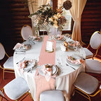 Newwiee 12 Pack Round Plastic Tablecloth Sequin Runner Set,Rose Gold - Image 5