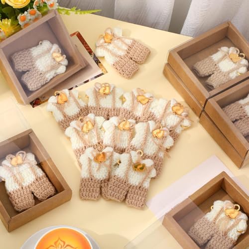 LemonRoad 15 Pcs Baby Shower Favors for Boy or Girl Baby Shower Prizes for Guests Sweater Refrigerator Magnet with Box Coat Hangers Acrylic Feet for Thank You Gifts Gender Reveal Baptism Party(Brown) - Image 4