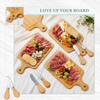 Ziliny 12 Sets Baby Shower Prizes Mini Charcuterie Board, Bamboo Color - Image 4