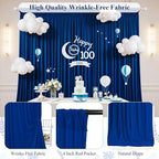 20x10ft Wrinkle Free Royal Blue Backdrop Curtain for Parties, Soft Wedding Blue Curtain Backdrop, Polyester Photo Backdrop Drapes for Birthday Party Baby Shower Photography Background - Image 4