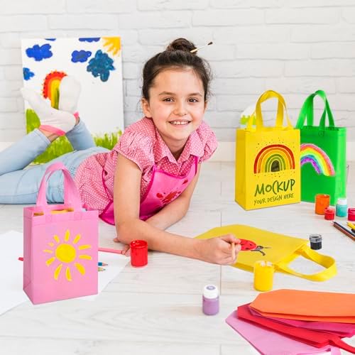 SPERPAND 60Pcs Gift Bags Medium Size, Reusable Goodie Bag, Gift Bags with Handles for Birthday, Baby Shower, Party Favors - Image 2