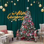 MYSKY HOME 10ft x 10ft Curtains Hunter Green Backdrop Curtains for Parties Wedding Stage Curtains Rod Pocket Sliding Drapes Backdrop Curtain for Baby Showers, Birthday, 5ft x 10ft, 2 Panels - Image 4