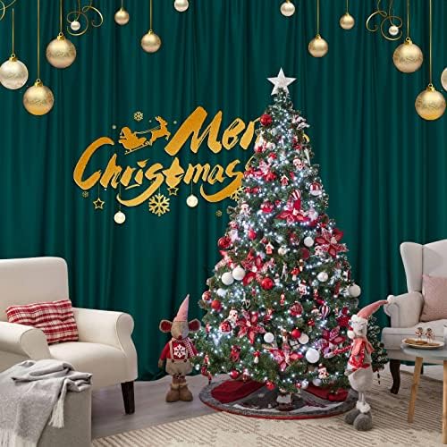 MYSKY HOME 10ft x 10ft Curtains Hunter Green Backdrop Curtains for Parties Wedding Stage Curtains Rod Pocket Sliding Drapes Backdrop Curtain for Baby Showers, Birthday, 5ft x 10ft, 2 Panels - Image 4
