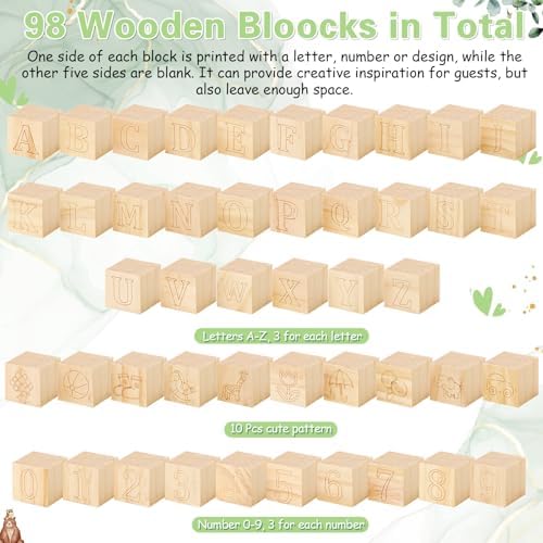 Marsui 136 Pcs Baby Shower Blocks to Decorate Game Kit, Land Animal - Image 4