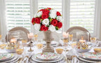 Briful Fake Floral Balls for Centerpieces - 2PCS 11.8" Large Faux Rose Flower Arrangement Silk Flower Bouquet for Home Wedding Party Anniversary Table Vase Flower Stand Decor(Red White) - Image 6