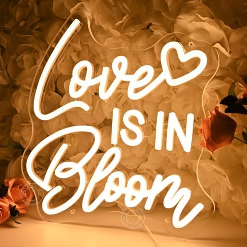 SYLHOME Love Is In Bloom Led Neon Light Sign Baby Shower Banner Wall Decor - Image 5