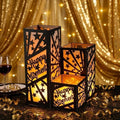 Rossesay 12 Pcs Retirement Lantern Centerpiece for Black and Gold Party by Rossesay
