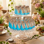 24 Set Wonderland Tea Party Favors Small Glass Bottle with Cork - Image 3