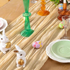 DeZerlor Champagne Cheesecloth Table Runner 1 Pack Summer Boho Runner - Image 2