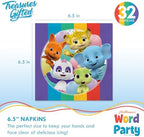 Treasures Gifted Officially Licensed Jim Henson’s Word Party Birthday Supplies - Serves 24 Guests Dinnerware Classic Set Word Party Birthday Decorations - Word Party Decorations Plates Napkins & Cups - Image 4