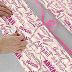 AOFUN Personalized Name Text Wrapping Paper Designer Wrapping Paper Mens Wrapping Paper Christmas Funny Christmas Wrapping Paper 3 Rolls 58"" x 23"", Style 12 - Image 4
