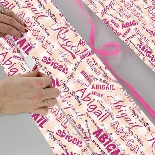 AOFUN Personalized Name Text Wrapping Paper Designer Wrapping Paper Mens Wrapping Paper Christmas Funny Christmas Wrapping Paper 3 Rolls 58"" x 23"", Style 12 - Image 4