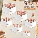 6 PCS Buffet Risers, Large Food Risers for Buffet Table, Dessert Display - Image 2