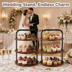 Cupcake Stand, 3 Tier Large Rustic Wooden Cupcake Tower for 50 Cupcakes - Image 4