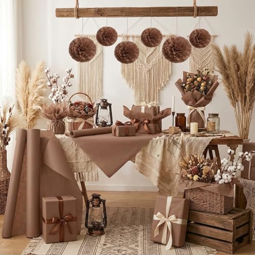 500 Sheets Brown Tissue Paper Bulk 15 x 20 Inch for Fall Harvest Gift Bags - Image 5
