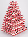 YestBuy 7 Tier Square Acrylic Maypole Cupcake Stand Cupcake Tower Stand, Premium Cupcake Holder, Display for Pastry Wedding Birthday Party by YestBuy