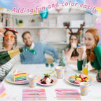 Pickmesh 400 Pcs Tie Dye Party Supplies Paper Plates and Napkins Serve 50 - Image 5