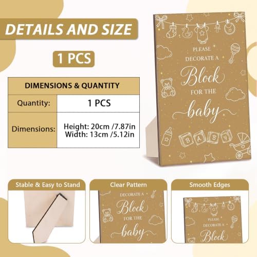 Decorate Game Sign Kit, Brown Baby Shower, 150 Pack - Image 4