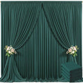 20ft x 10ft Hunter Green Backdrop Curtain for Parties Dark Green Wrinkle Free Backdrop Drapes Panels for Baby Shower Birthday Party Photo Photography Polyester Fabric Background Decoration by Suppromo