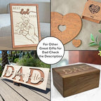 Dad Gifts from Son Custom Engraved Wooden Box with Kids Names Bamboo - Image 3