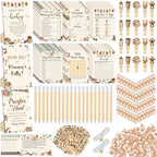Sherr 476 Pcs Coffee Baby Shower Game Set, 9 Style Baby Shower Activities by Sherr