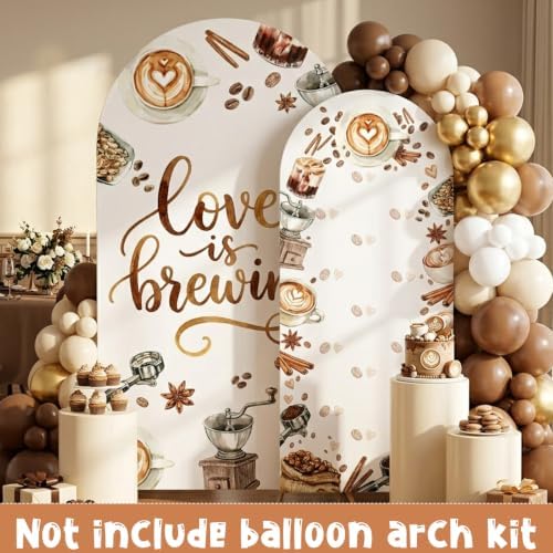 Serencatcher 7.2ft 6ft Love Brewing Arch Backdrop Covers Set of 2 - Image 6