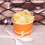 Karat [12oz - 1000 ct] Paper Ice Cream Cups & Soup Bowls for Hot/ Cold Food - Ideal for Soup, Ice Cream, Gelato, Yogurt and Snacks - Orange - Image 6